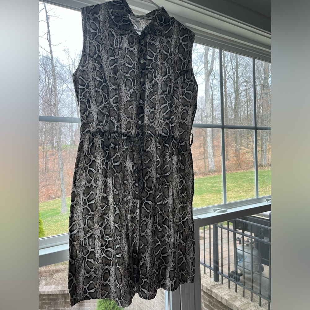 Snake print dress from Anthropologie